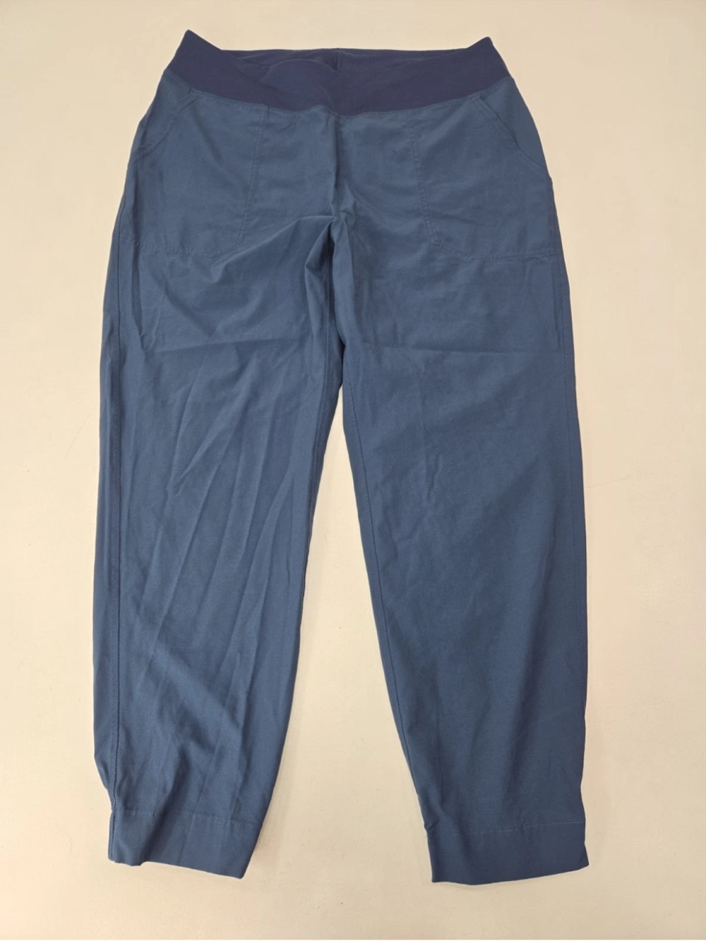 Patagonia Happy Hike Studio Pants Blue Tapered Ankles Gorpcore 26" Size L Womens